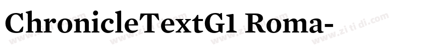 ChronicleTextG1 Roma字体转换